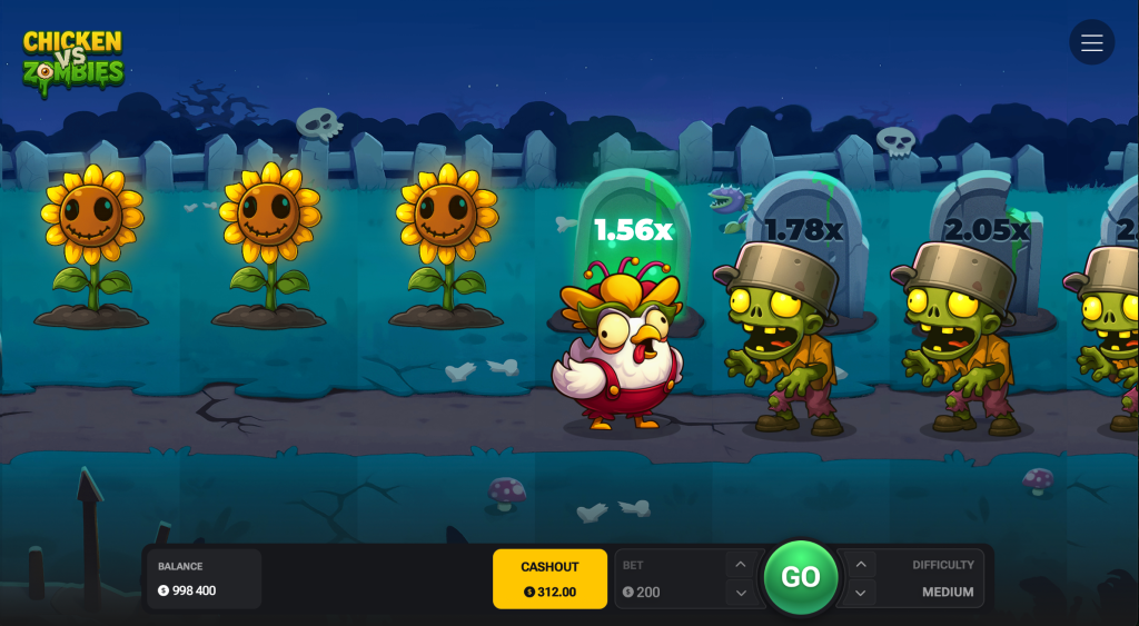 Online Chicken vs Zombies casino game